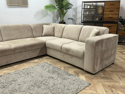 !Showroommodel! Crème/Beige Velvet Hoekzetel