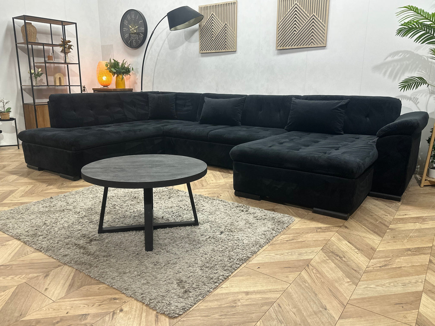 !Showroommodel! Zwarte Velvet U Zetel