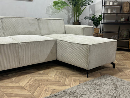 !Showroommodel! Witte Ribstof U Zetel