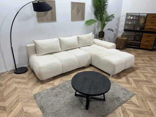 !Showroommodel! Witte Velvet Hoekzetel