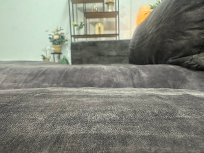 Room108 Antraciet Velvet Hoekzetel ~ Losse Kussens Met Afneembare Hoezen