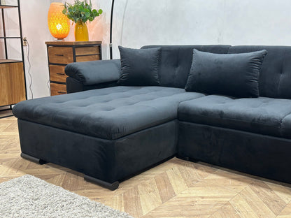 !Showroommodel! Zwarte Velvet U Zetel