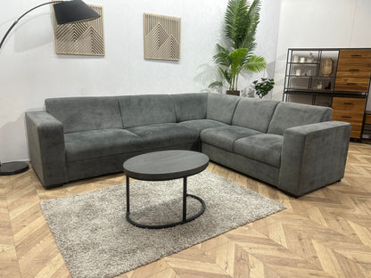 !Showroommodel! Antraciet Velvet Hoekzetel