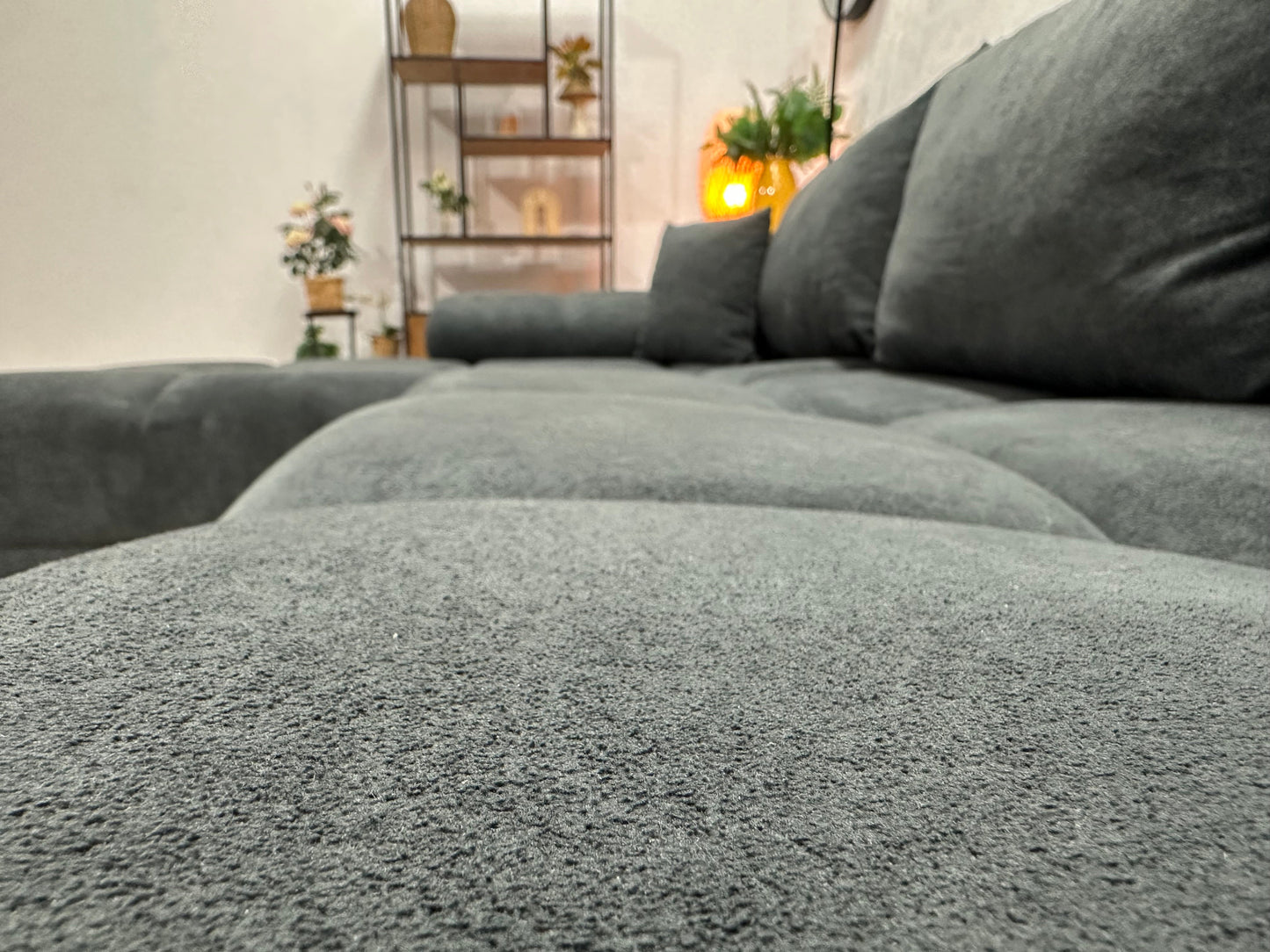 !Showroommodel! Antraciet Velvet U Zetel