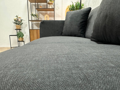 !Showroommodel! Zwarte Velvet Rechte Zetel
