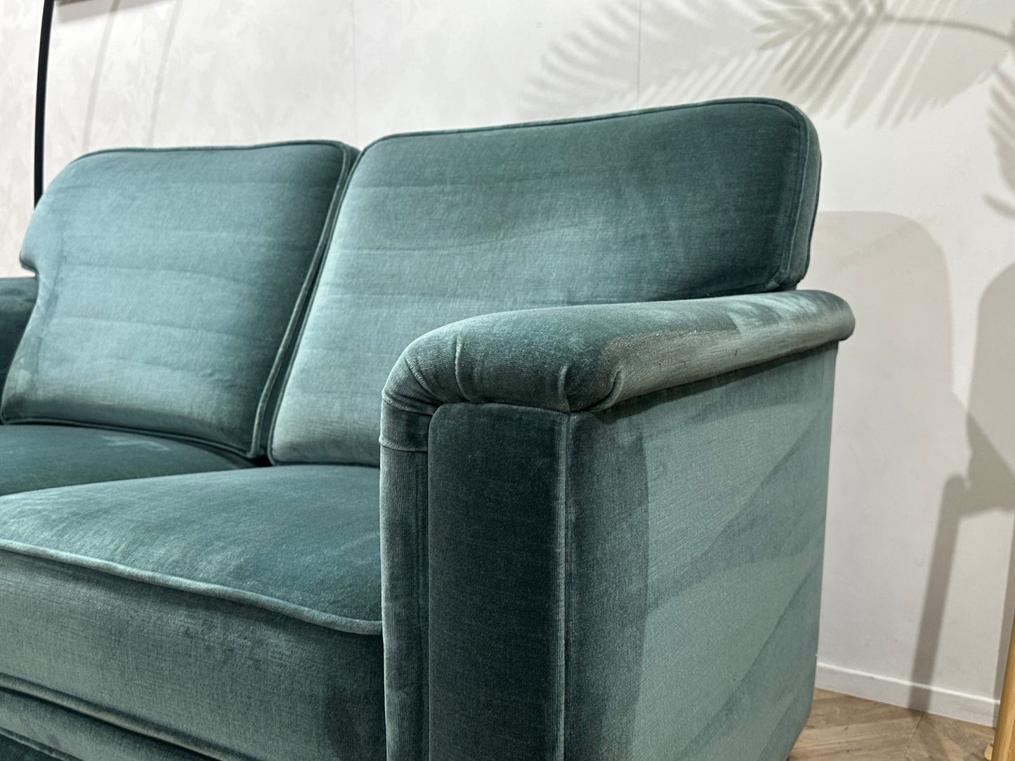 Blauwe Velvet Zetels Set ~ Vaste Kussens