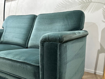 Blauwe Velvet Zetels Set ~ Vaste Kussens