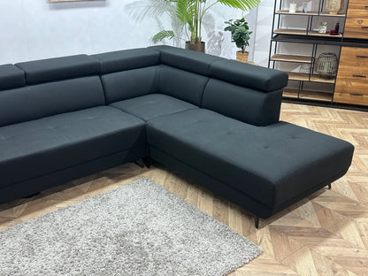!Showroommodel! Zwarte Hoekzetel ~ Verstelbare Hoofdsteunen