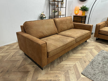 Cognac Bruine Suède Zetels Set ~ Losse Kussens