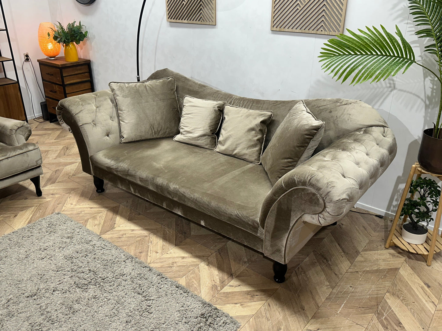 Licht Grijze Velvet ~ Losse Rugkussens Met Afneembare Hoezen