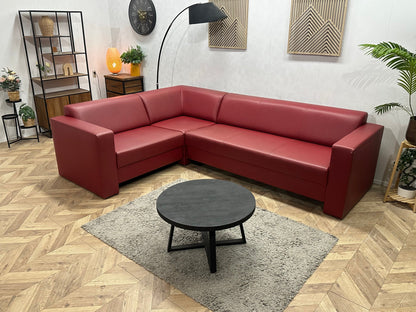 Rode Leather Look Hoekzetel ~ Inruilvoordeel