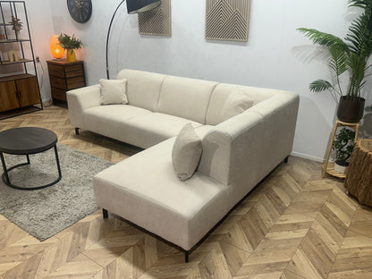 !Showroommodel! Crème Suède Stoffen Hoekzetel