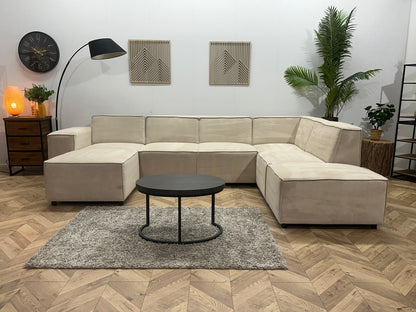 !Showroommodel! Crème Suède Stoffen U Zetel