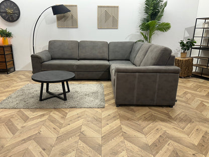 DSense Antraciet Suede Stoffen Hoekzetel ~ Vaste Kussens