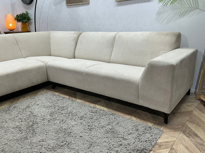 !Showroommodel! Crème Suède Stoffen Hoekzetel