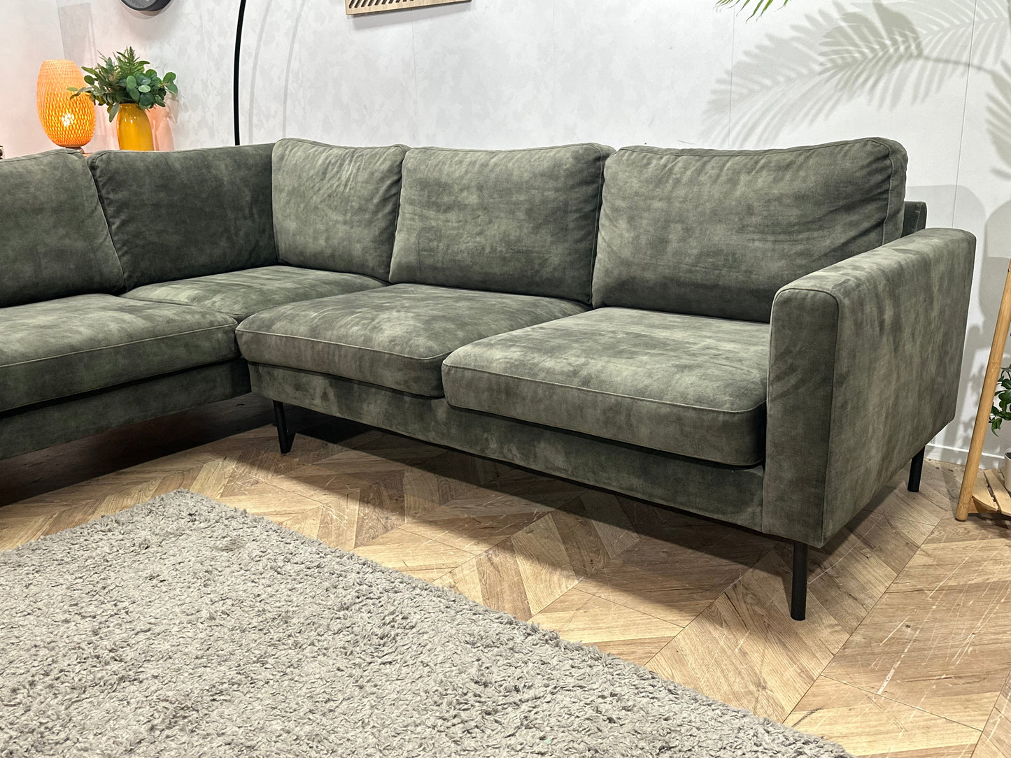 Groene Velvet Hoekzetel ~ Nieuwstaat