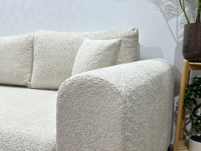 !Showroommodel! Witte Bouclé Hoekzetel