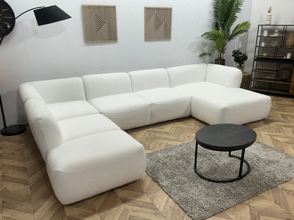 !Showroommodel! Witte Bouclé U Zetel