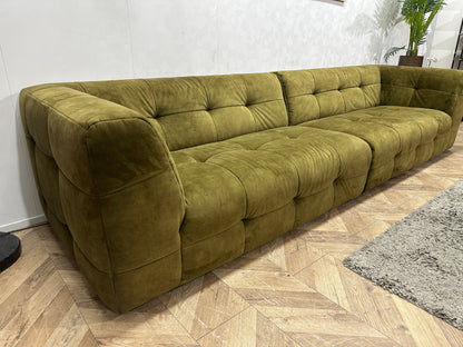 Lanterfant Mosgroene Velvet 3-Zits Zetel