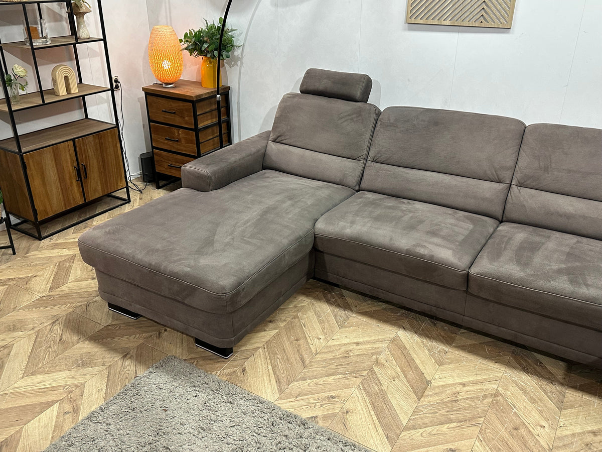 Taupe Suède Stoffen U Zetel ~ Vaste Kussens