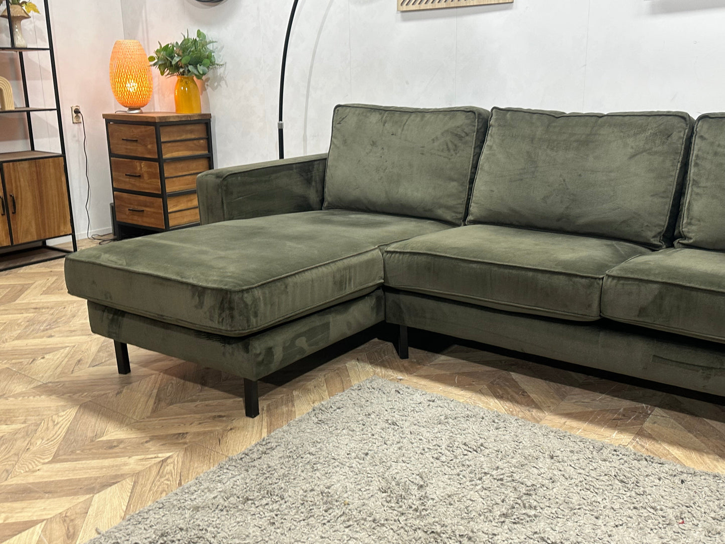 Donker Groene Velvet Hoekzetel ~ Nieuwstaat