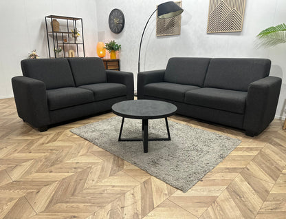 Antraciet Zetels Set ~ Vaste Kussens