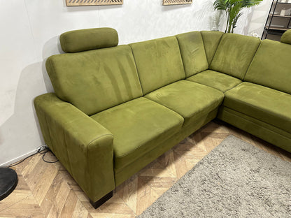 Groene Suède Stoffen Hoekzetel ~ Opbergfunctie