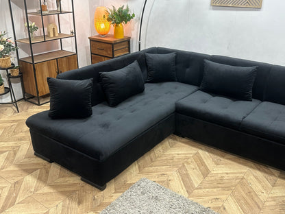 !Showroommodel! Zwarte Velvet U Zetel