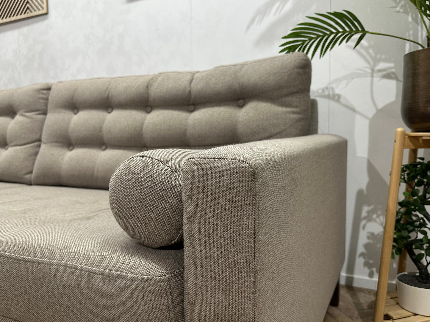 X5 Home Beige/Grijze 2.5-Zits Zetel ~ Losse Kussens Met Afneembare Hoezen