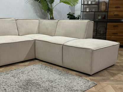 !Showroommodel! Crème Suède Stoffen Hoekzetel