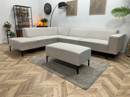 By Sidde Licht Grijze Hoekzetel Inc Hocker ~ Vaste Kussens