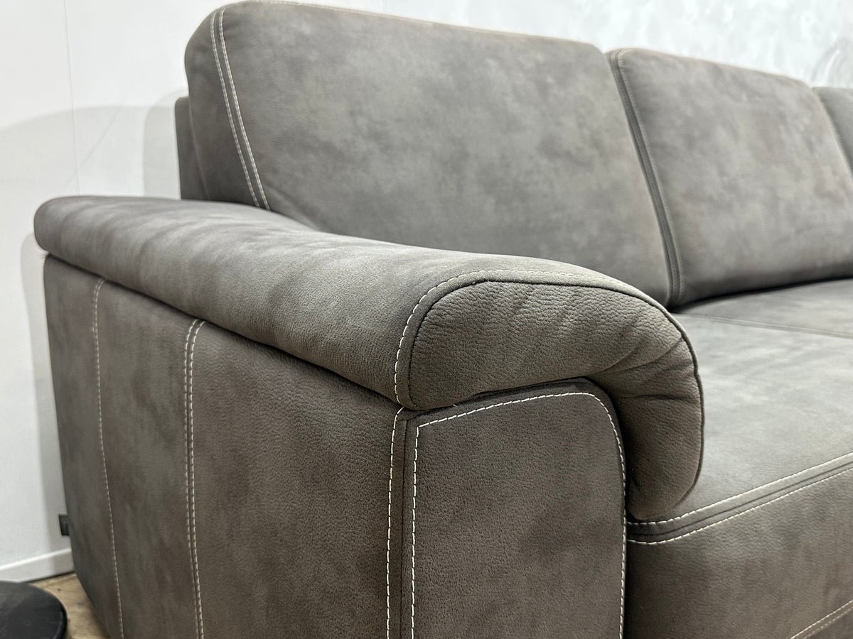 DSense Antraciet Suede Stoffen Hoekzetel ~ Vaste Kussens