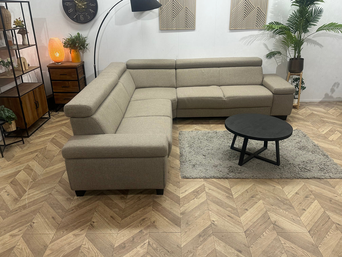 Beige Hoekzetel ~ Verstelbare Arm/Hoofdsteunen