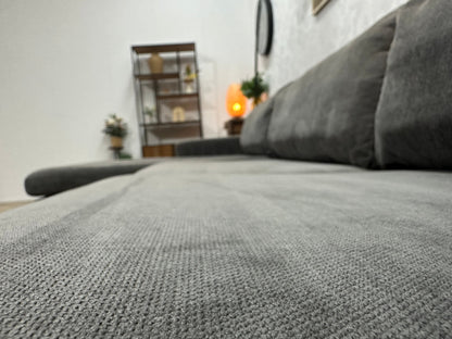 Antraciet Velvet Hoekzetel ~ Losse Kussens Met Afneembare Hoezen