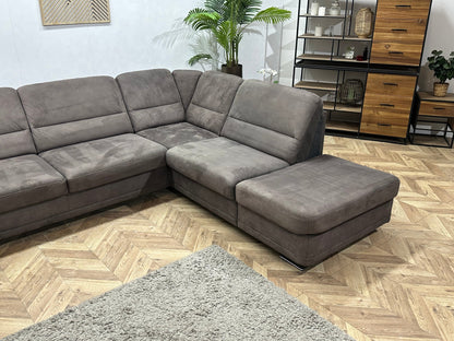 Taupe Suède Stoffen U Zetel ~ Vaste Kussens