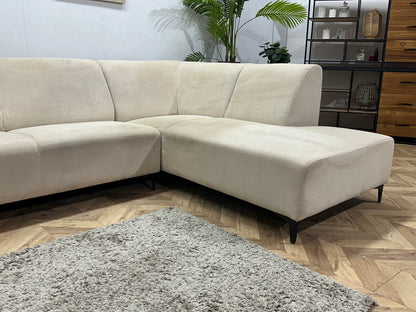 !Showroommodel! Crème Suède Stoffen Hoekzetel