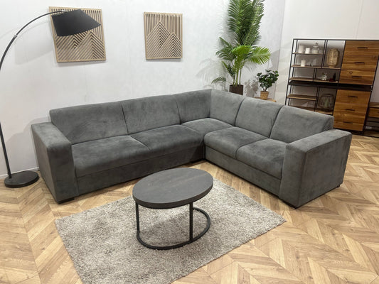 !Showroommodel! Antraciet Velvet Hoekzetel