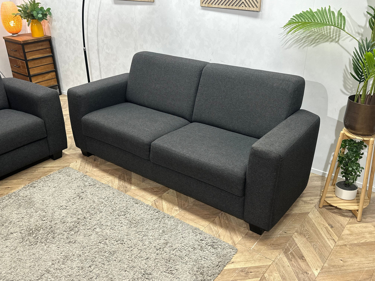 Antraciet Zetels Set ~ Vaste Kussens