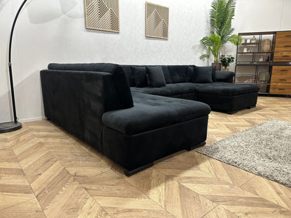 !Showroommodel! Zwarte Velvet U Zetel