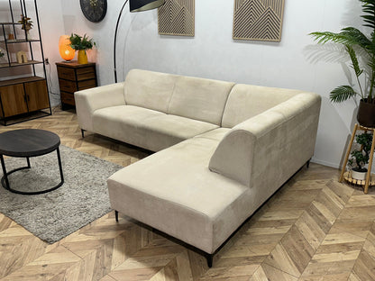 !Showroommodel! Crème Suède Stoffen Hoekzetel