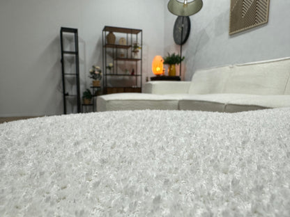 !Showroommodel! Witte Bouclé Stoffen U Zetel