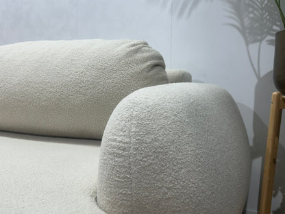 !Showroommodel! Witte Bouclé Stoffen Hoekzetel