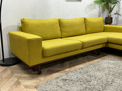Gele Hoekzetel Inc Hocker ~ Losse Kussens Met Afneembare Hoezen