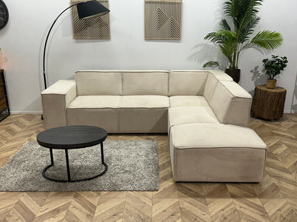 !Showroommodel! Crème Suède Stoffen Hoekzetel