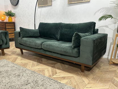 Groene Velvet Zetels Set Inc Hockers ~ Losse Kussens Met Afneembare Hoezen