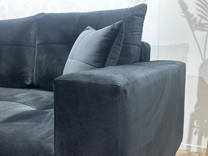 !Showroommodel! Zwarte Velvet Hoekzetel