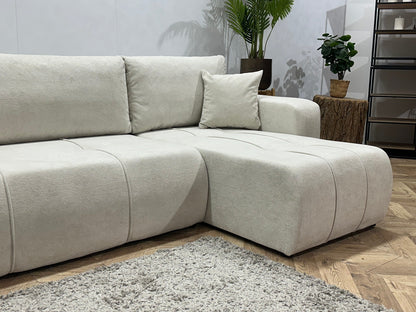 !Showroommodel! Witte Velvet Hoekzetel