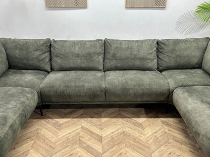 Groene Velvet U Zetel ~ Nieuwstaat