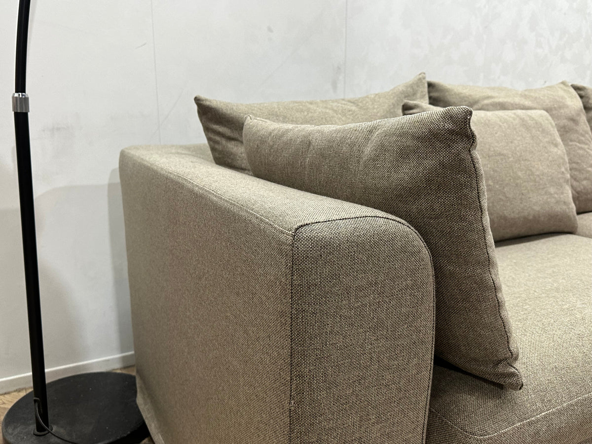 Taupe Hoekzetel ~ Losse Kussens Met Afneembare Hoezen