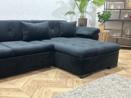 !Showroommodel! Zwarte Velvet U Zetel